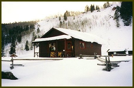 Guest cabin in the winter